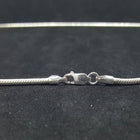20-22 inches Sterling silver men's beaded necklace