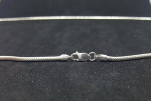 20-22 inches Sterling silver men's beaded necklace