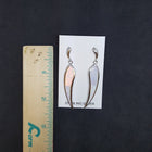 Sharp Spear White Opal Sterling silver stud earrings