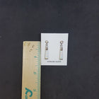 Big I White Opal Sterling silver stud earrings