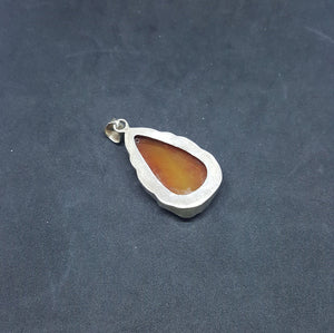 Buddha charm Jade sterling silver pendant