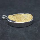 Perfect Round Natural Bending stone Druzy on sterling silver pendant necklace
