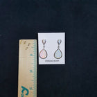 Teardrop White Opal Sterling silver stud earrings