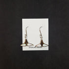 Whale Tail White Opal Sterling silver dangle earrings