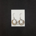 Crescent Leaf White Opal Sterling silver dangle earrings