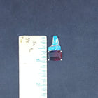 Hat Blue Fire Opal Tourmaline rectangle shape sterling silver pendant necklace