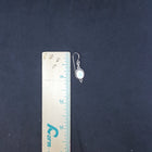 Dots 10 mm x 8 mm Oval White Fire Opal sterling silver dangle earrings