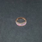 Size 7 1/2 - Simple Pink Fire Opal rose gold plated sterling silver ring