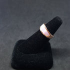 Size 7 1/2 - Simple Pink Fire Opal rose gold plated sterling silver ring