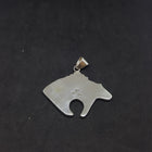 Southwest inlay Bear Night Sky Tepeedancing native people with hat dress Multi-stones sterling silver pendant necklace