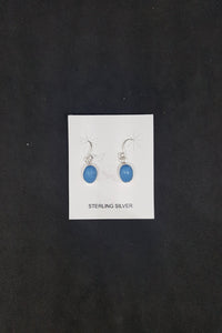 Teardrop Denim Lapis sterling silver dangle earrings