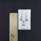 Set Baby Turtle White Opal micro CZ Sterling silver dangle earrings and pendant