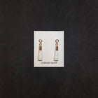 Big I White Opal Sterling silver stud earrings