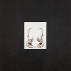 Native Kokopelli White Opal Garnet Sterling silver dangle earrings