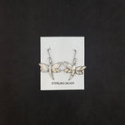 Dragonfly White Opal Sterling silver dangle earrings