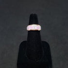 Size 7 1/2 - Simple Pink Fire Opal rose gold plated sterling silver ring