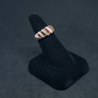 Size 8 - Pink Fire Opal CZ rose gold plated sterling silver ring