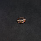 Size 8 - Pink Fire Opal CZ rose gold plated sterling silver ring