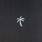 Little Palm Tree Sleeping beauty Turquoise sterling silver small pendant necklace