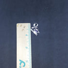 Blue Fire Opal Wavy shape with Marquise shape Amethyst sterling silver pendant