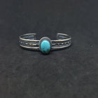 VINTAGE Navajo Nevada Turquoise twisted sterling silver Cuff bracelet