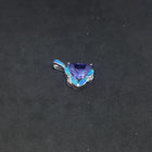 Blue Fire Opal flower shape with Triangles shape tanzanite sterling silver pendant