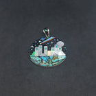 Wonder Galaxy Native city multi-stones round shape Sterling silver pendant necklace