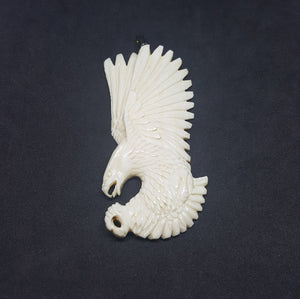 Carving Deer horn Eagle Wolf Pendant