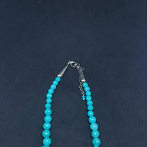 Bead Turquoise sterling silver necklace
