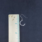 1/2 inches Hoop Blue fire Opal Sterling silver crescent shape dangle/drop earrings