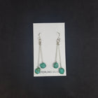 Two Stones Kingman Turquoise Sterling silver dangle earrings