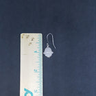 Flower shape micro CZ with Rose flower shape Blue fire opal sterling silver dangle earrings