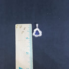 Blue Fire Opal flower shape with Triangles shape tanzanite sterling silver pendant