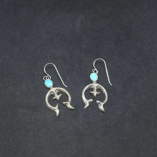 blossom with beauty turquoise sterling silver Dangle earrings