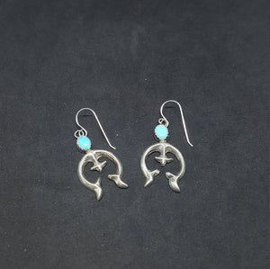 blossom with beauty turquoise sterling silver Dangle earrings