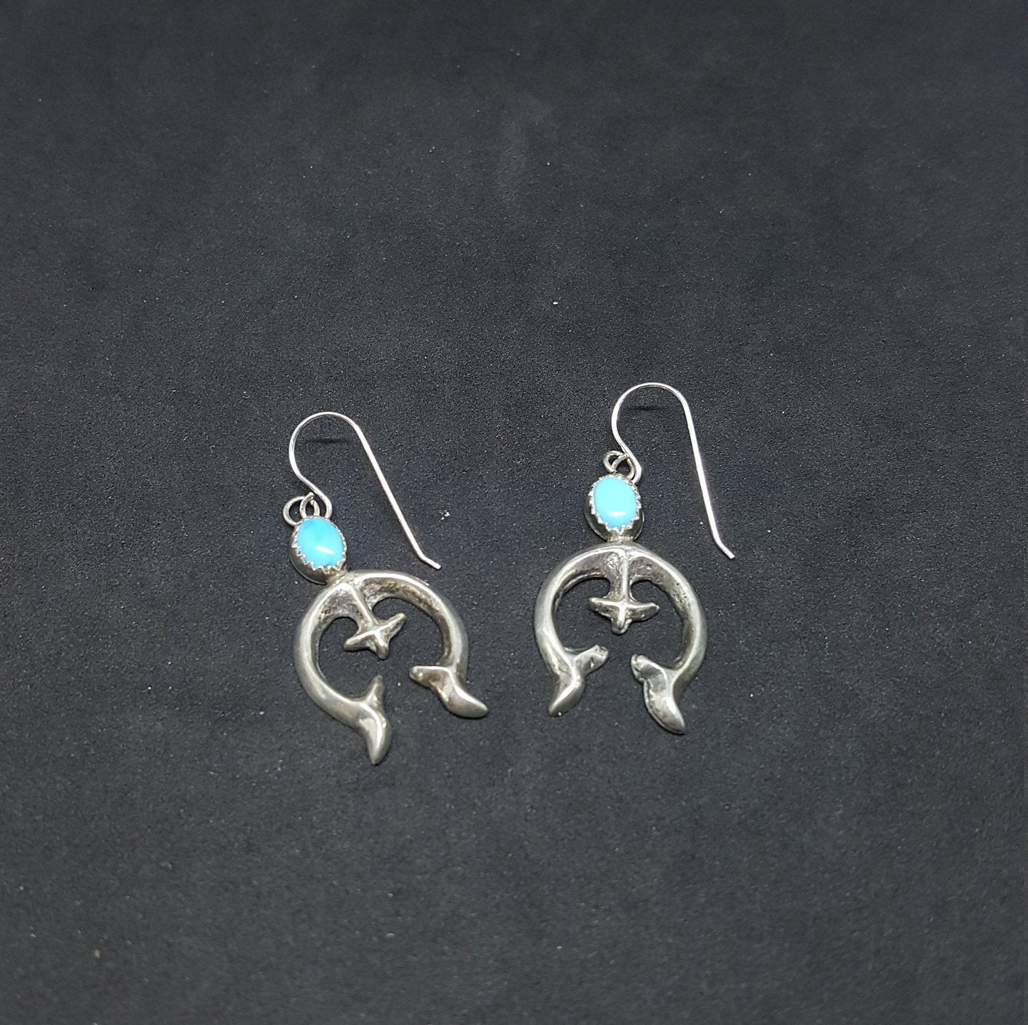blossom with beauty turquoise sterling silver Dangle earrings