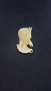 Carving Deer horn Eagle Wolf Pendant