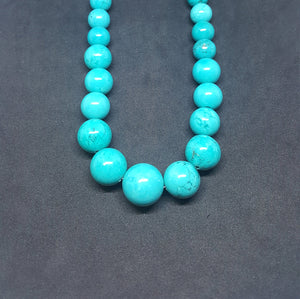 Bead Turquoise sterling silver necklace