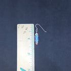 Candy Crystal cylindrical shape white crystal sterling silver dangle earrings