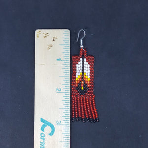 Spirit of Nature Handcrafted Native Design beaded beads dangle earrings