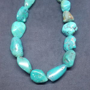 18 inches Big Chunk Turquoise sterling silver necklace