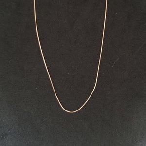 18 inches thin Rose gold over sterling silver chain necklace