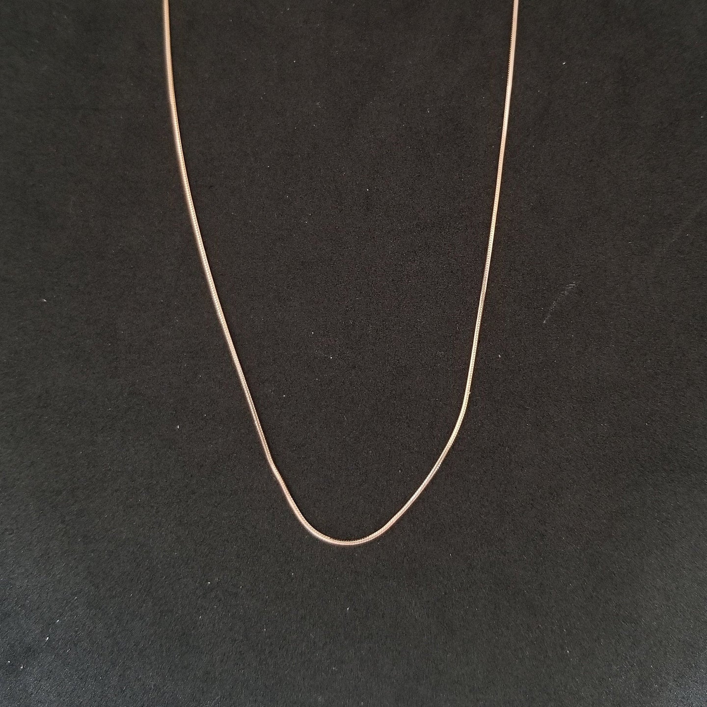 18 inches thin Rose gold over sterling silver chain necklace