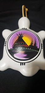 6 inch turtle wall art teepee zia