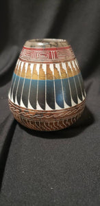 Horse hair pottery bear design hand made