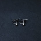 Denim Lapis Star sterling silver stud earrings- Vintage