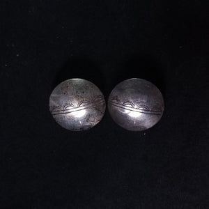 1 inches vintage Native American sterling silver post earrings