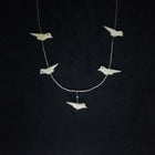 14 inches vintage Native American bird turquoise sterling silver chain necklace