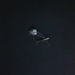 Vintage bird sterling silver lapel pin