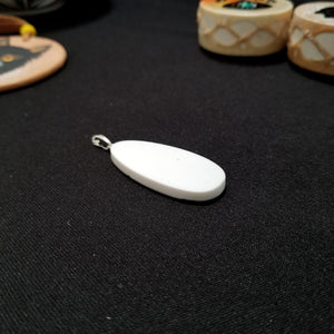 Native Symbol Denim Lapis oval shape Sterling silver pendant